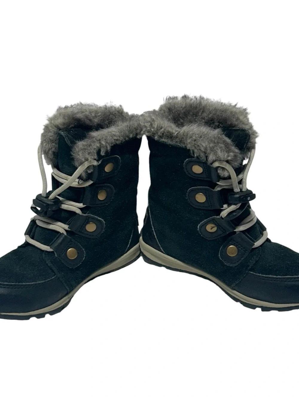 Sorel Kids Black Suede Waterproof Winter Boots Side Toddler/Little Kid 10